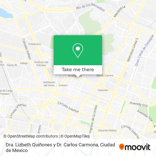 Mapa de Dra. Lizbeth Quiñones y Dr. Carlos Carmona