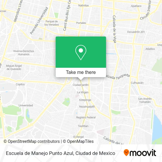 Escuela de Manejo Punto Azul map