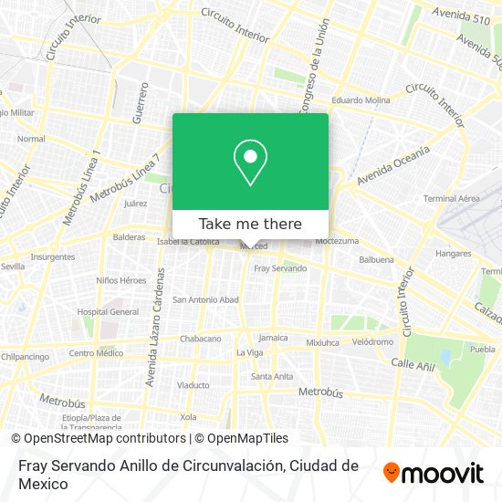 Fray Servando Anillo de Circunvalación map