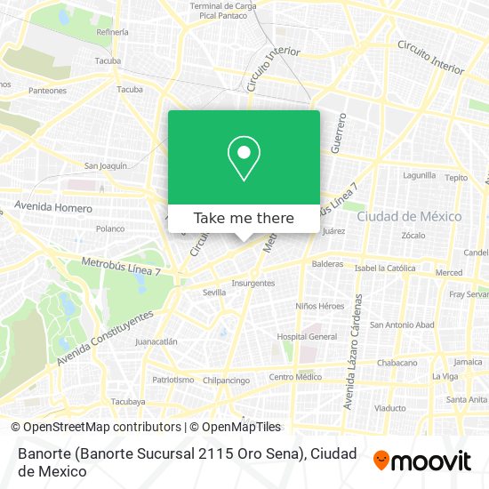 Banorte (Banorte Sucursal 2115 Oro Sena) map