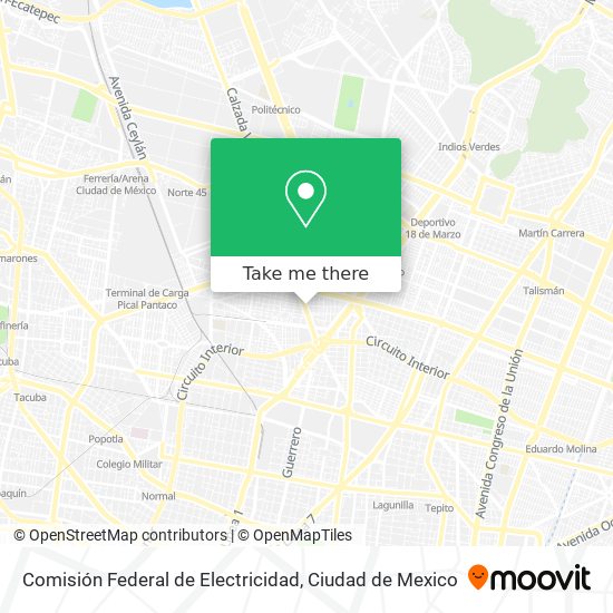 Comisión Federal de Electricidad map