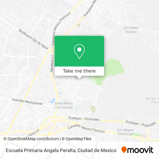 Mapa de Escuela Primaria Angela Peralta