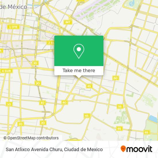 San Atlixco Avenida Churu map