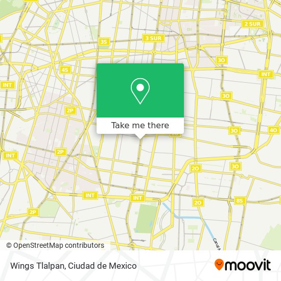 Wings Tlalpan map