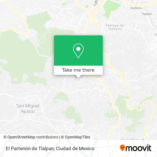 Mapa de El Partenón de Tlalpan