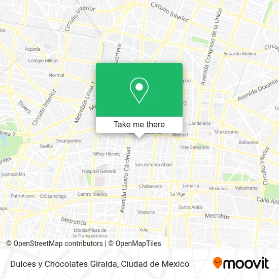 Dulces y Chocolates Giralda map