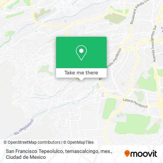 San Francisco Tepeolulco, temascalcingo, mex. map