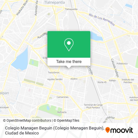 Mapa de Colegio Managen Beguin (Colegio Menagen Beguín)