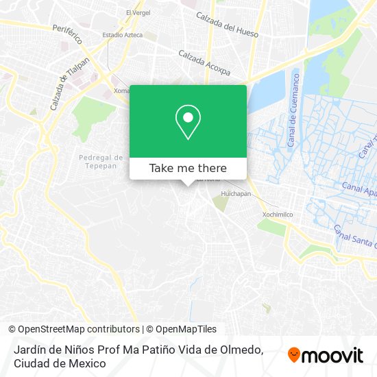 Mapa de Jardín de Niños Prof Ma Patiño Vida de Olmedo