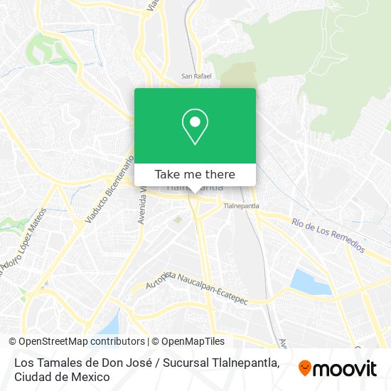 Mapa de Los Tamales de Don José / Sucursal Tlalnepantla