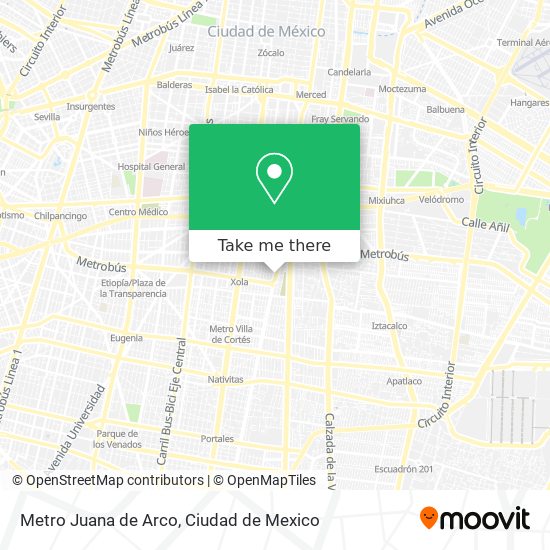 Metro Juana de Arco map