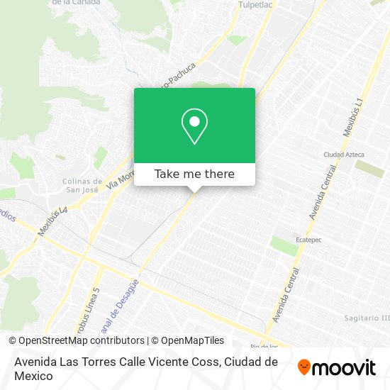 Mapa de Avenida Las Torres Calle Vicente Coss