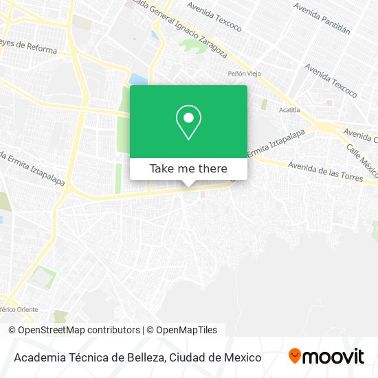 Mapa de Academia Técnica de Belleza