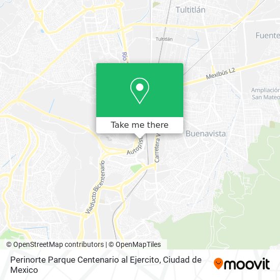 Perinorte Parque Centenario al Ejercito map