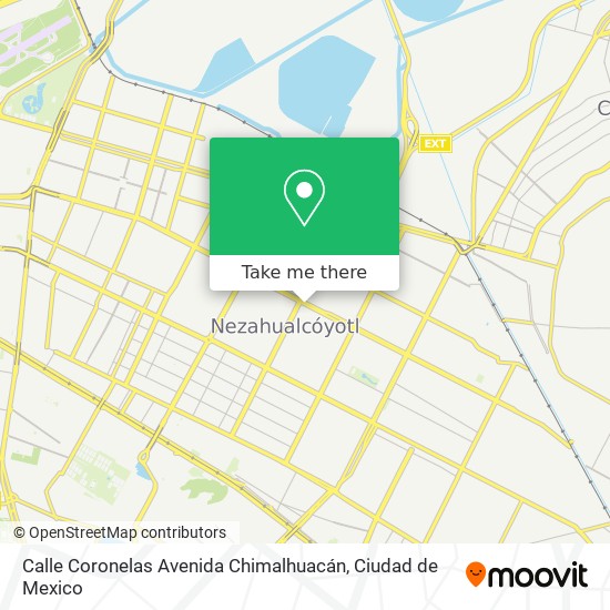 Mapa de Calle Coronelas Avenida Chimalhuacán