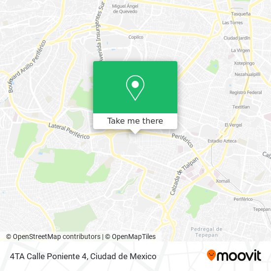 4TA Calle Poniente 4 map