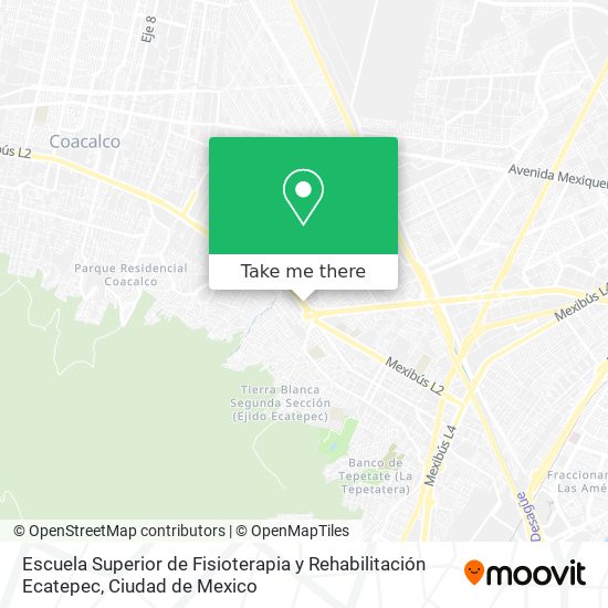 Escuela Superior de Fisioterapia y Rehabilitación Ecatepec map