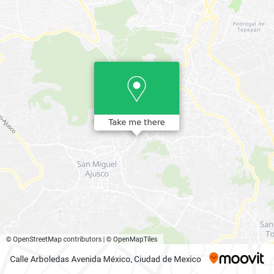 Calle Arboledas Avenida México map