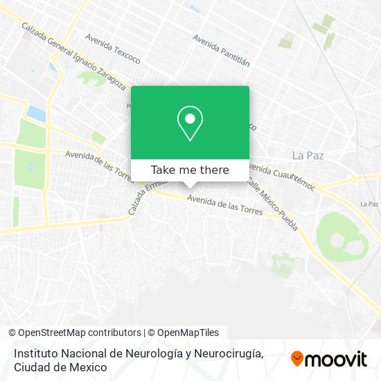 Instituto Nacional de Neurología y Neurocirugía map