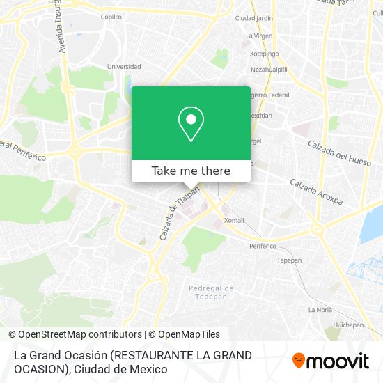 Mapa de La Grand Ocasión (RESTAURANTE LA GRAND OCASION)