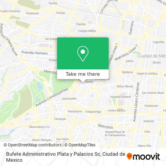 Bufete Administrativo Plata y Palacios Sc map