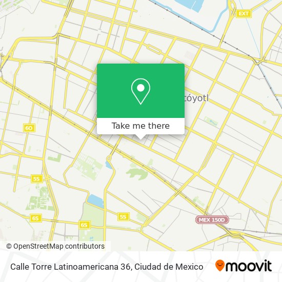 Mapa de Calle Torre Latinoamericana 36