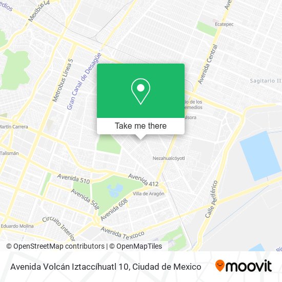 Mapa de Avenida Volcán Iztaccíhuatl 10