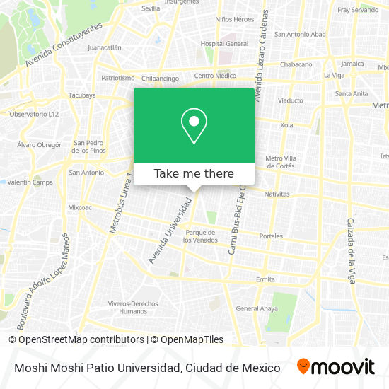 Moshi Moshi Patio Universidad map