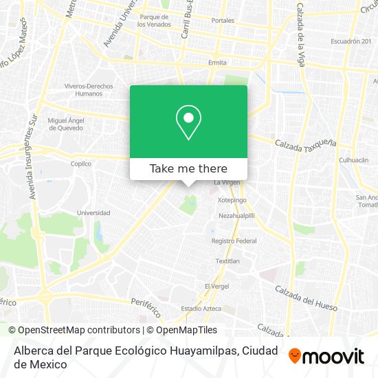 Alberca del Parque Ecológico Huayamilpas map