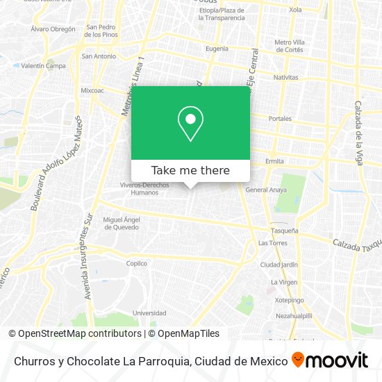 Mapa de Churros y Chocolate La Parroquia