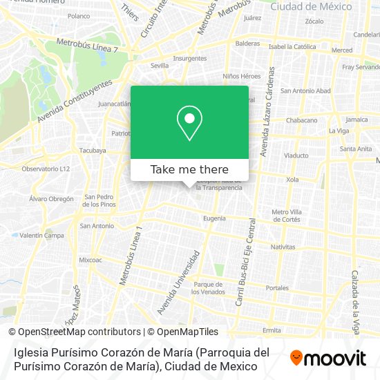 Iglesia Purísimo Corazón de María (Parroquia del Purísimo Corazón de María) map