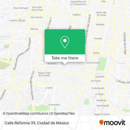 Mapa de Calle Reforma 39