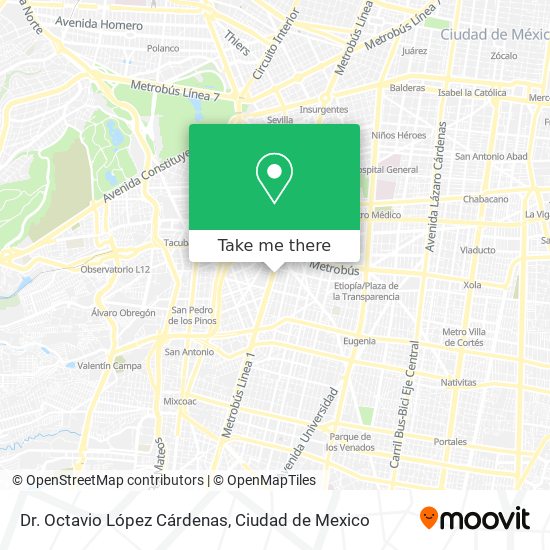 Dr. Octavio López Cárdenas map