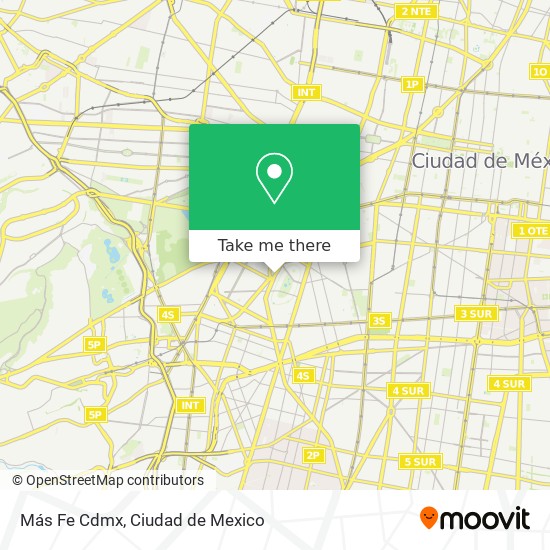 Mapa de Más Fe Cdmx