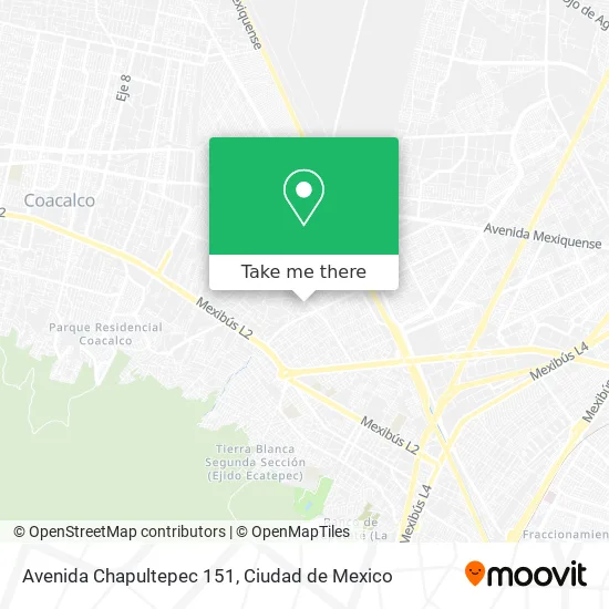Avenida Chapultepec 151 map
