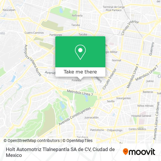 Holt Automotriz Tlalnepantla SA de CV map