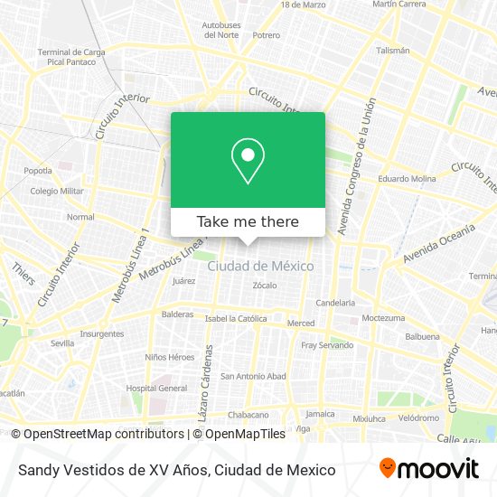 Sandy Vestidos de XV Años map
