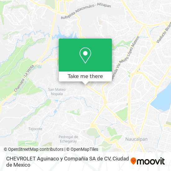 Mapa de CHEVROLET Aguinaco y Compañía SA de CV