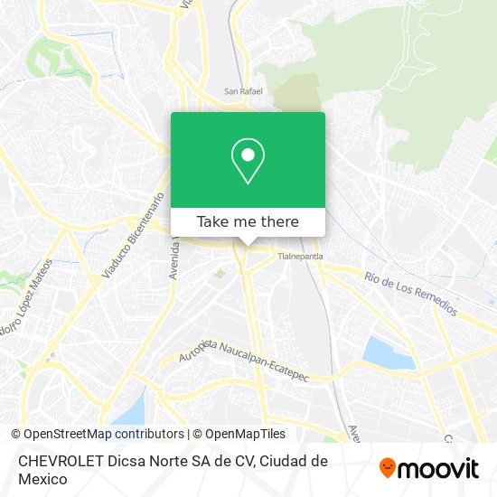 Mapa de CHEVROLET Dicsa Norte SA de CV