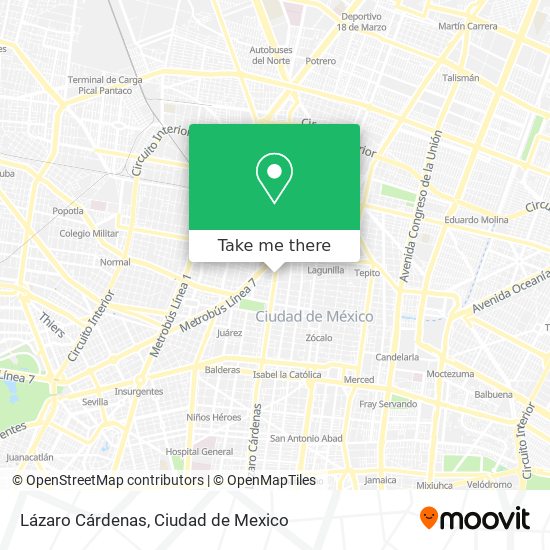 Lázaro Cárdenas map