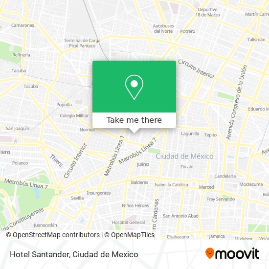 Hotel Santander map