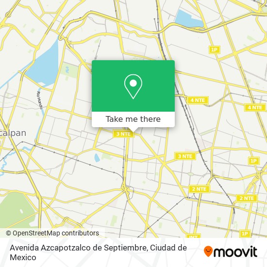 Avenida Azcapotzalco de Septiembre map