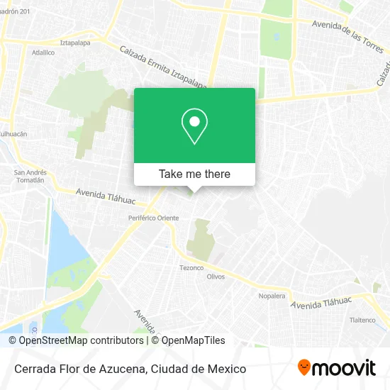 Cerrada Flor de Azucena map