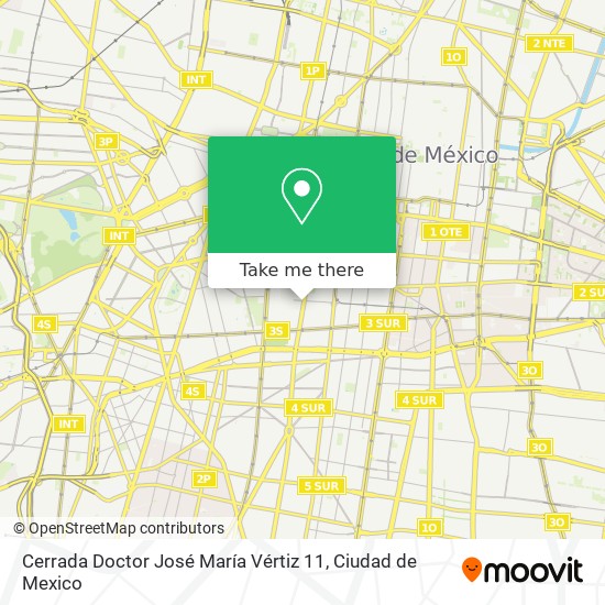 Cerrada Doctor José María Vértiz 11 map