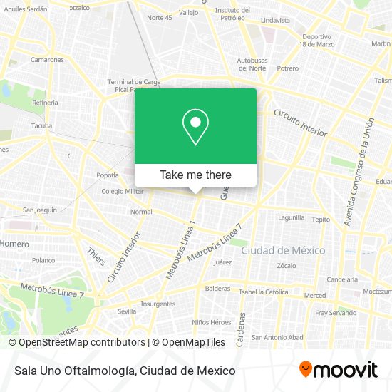 Mapa de Sala Uno Oftalmología