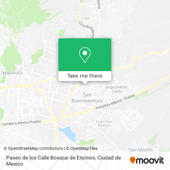 Mapa de Paseo de los Calle Bosque de Encinos