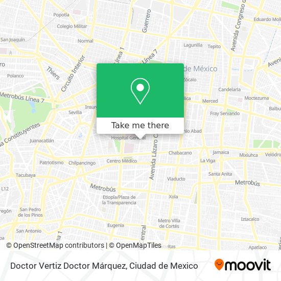 Doctor Vertiz Doctor Márquez map