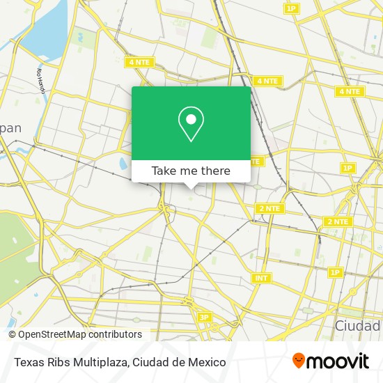 Mapa de Texas Ribs Multiplaza