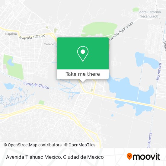 Avenida Tlahuac Mexico map