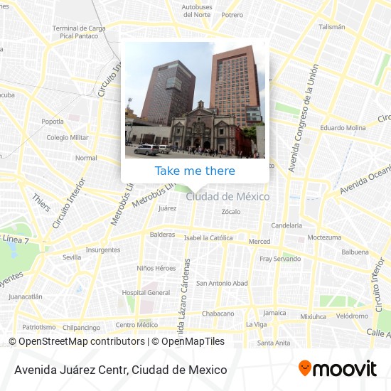 Mapa de Avenida Juárez Centr